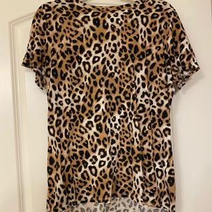 Pink leopard print T-shirt